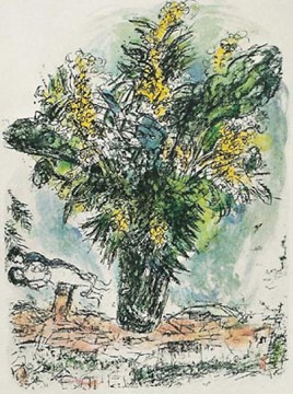 Marc Chagall Werke - Mimosen Lithographie des Zeitgenossen Marc Chagall